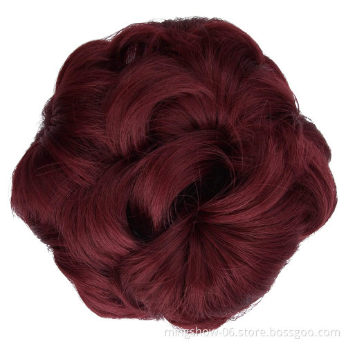 Synthetic hair chignon hair net bun maker